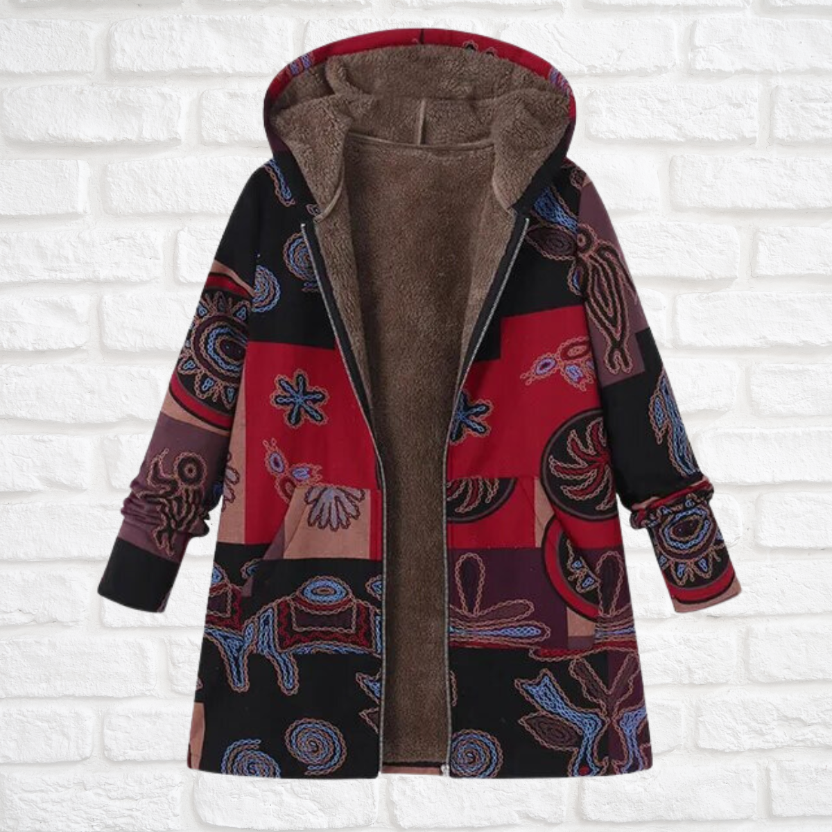 Ilse-Lotte | Winterjacke mit Print, Fleecefutter und Kapuze