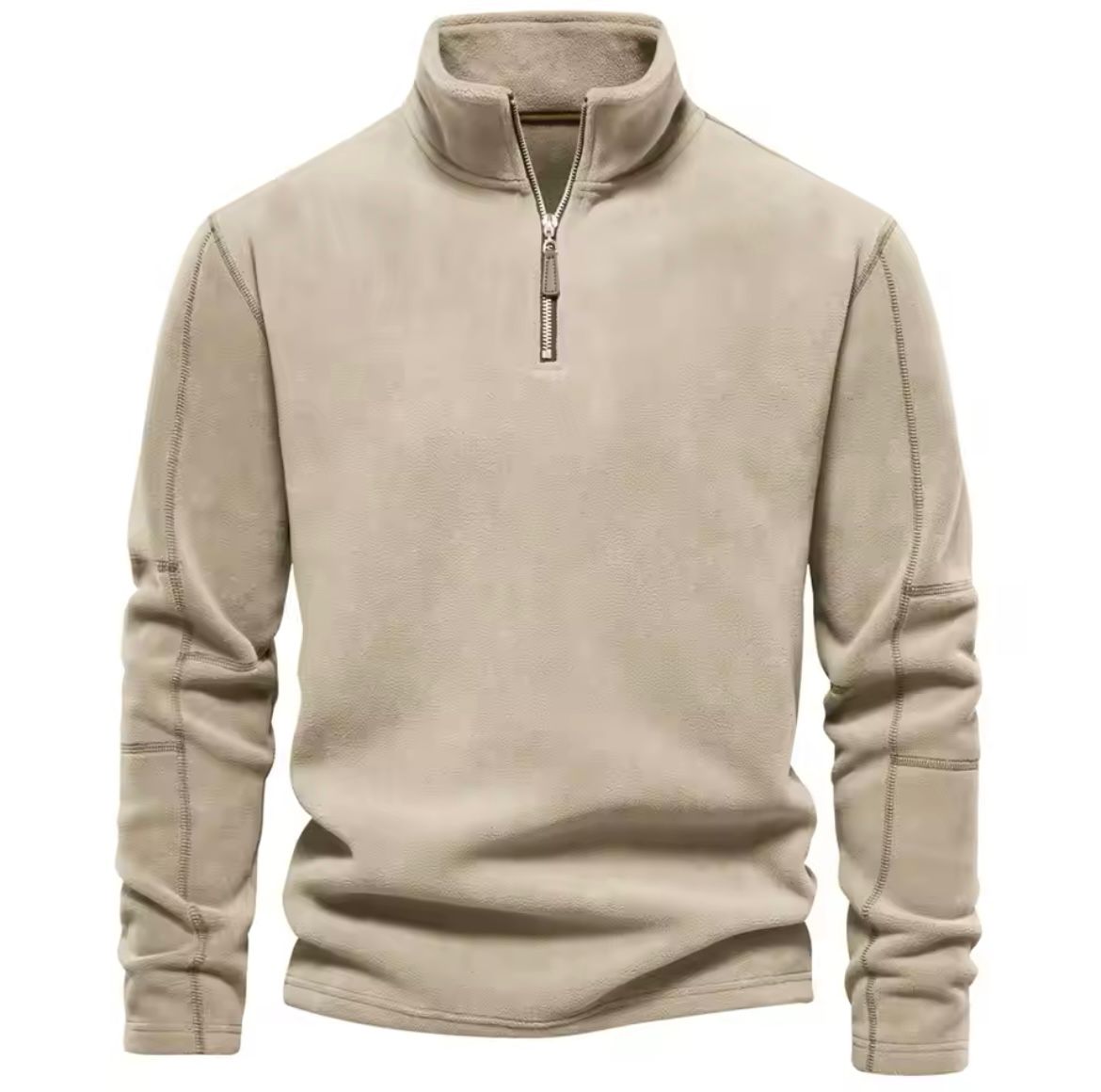 Gerhard | Weicher Fleece-Pullover mit Stehkragen