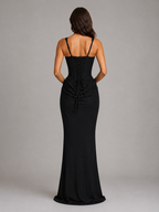 Adriana | Drapiertes Maxikleid mit Korsagenoberteil