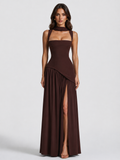 Kerstin | Asymmetrisches Maxikleid mit Beinschlitz