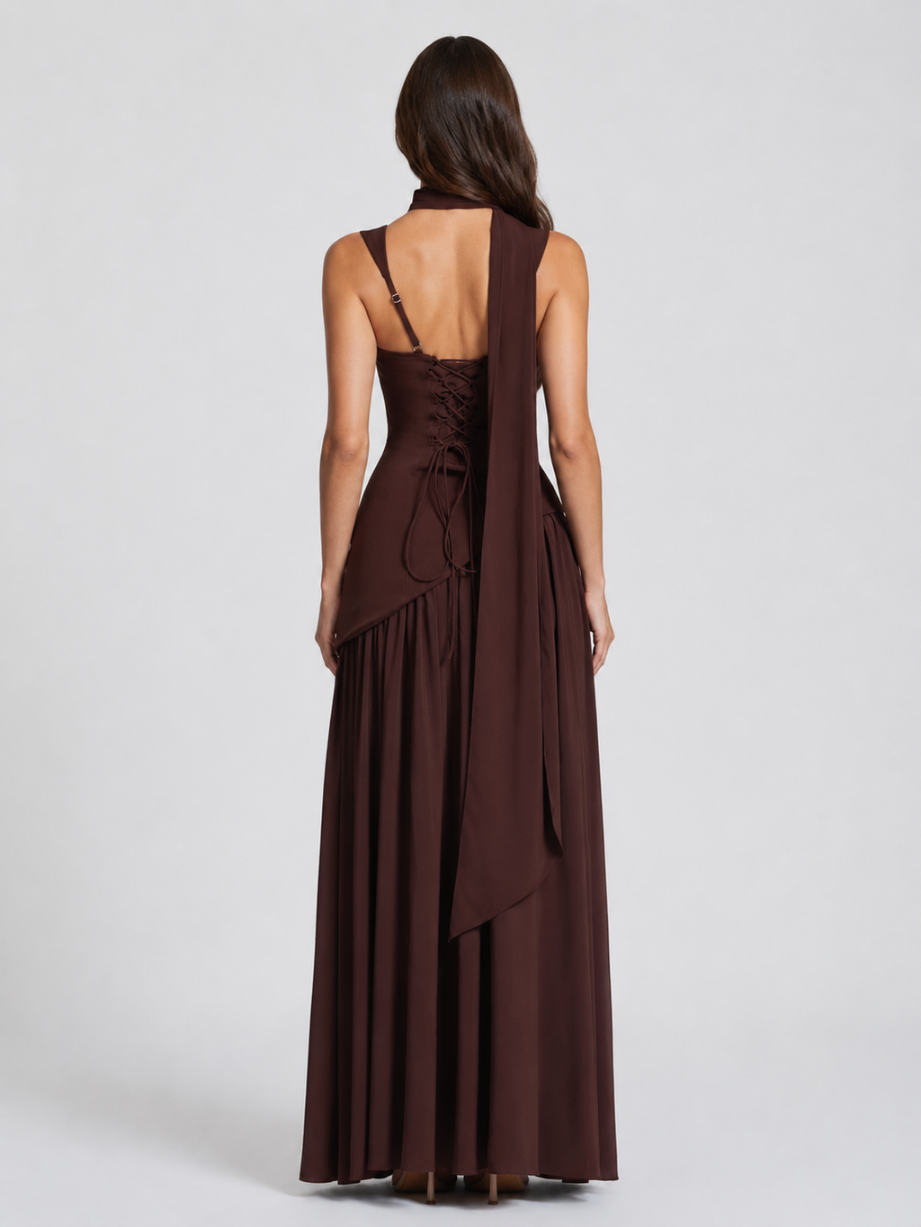 Kerstin | Asymmetrisches Maxikleid mit Beinschlitz