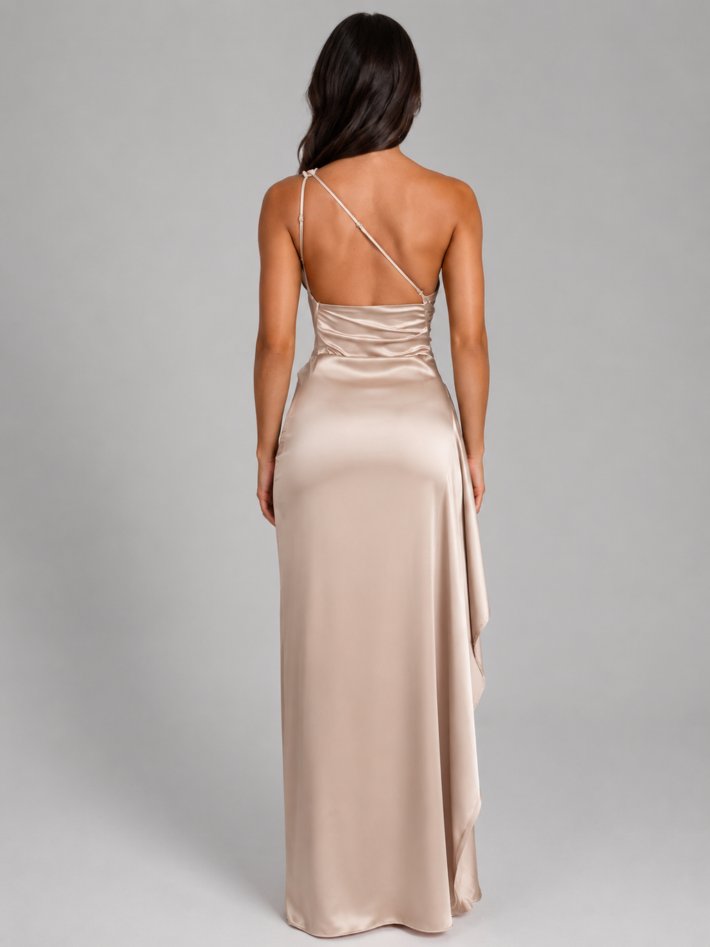 Beatrix | One-Shoulder-Maxikleid mit Beinschlitz