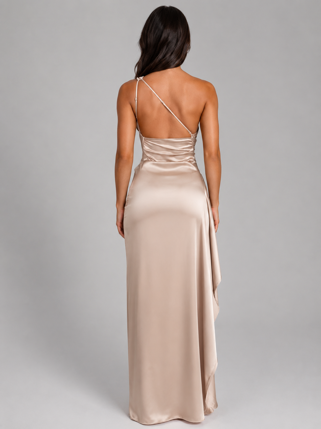 Beatrix | One-Shoulder-Maxikleid mit Beinschlitz