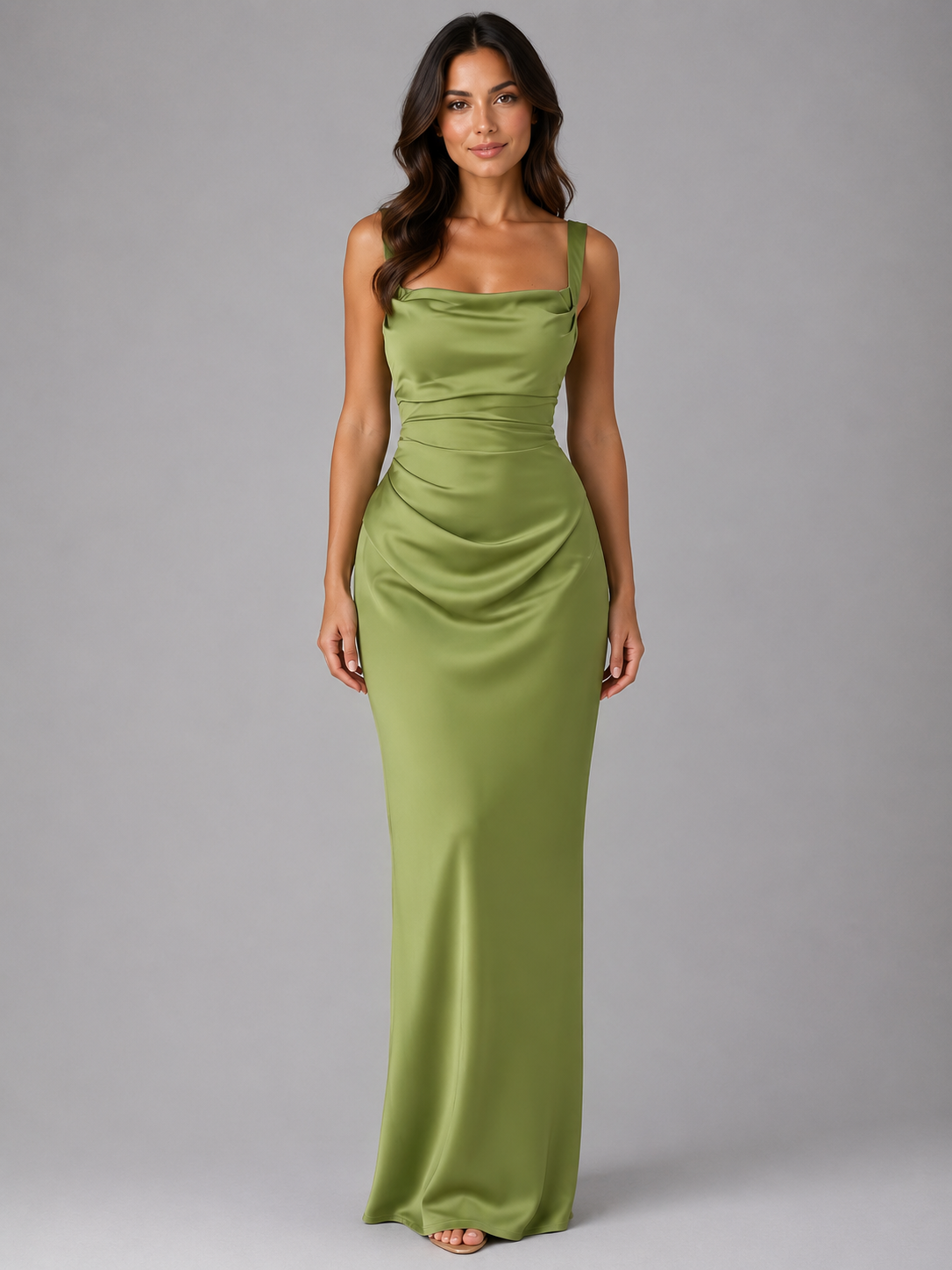 Marielle | Maxikleid mit Raffung an der Taille