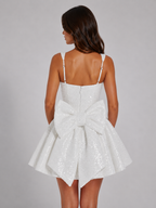 Friederike | Pailletten-Minikleid mit Schleife