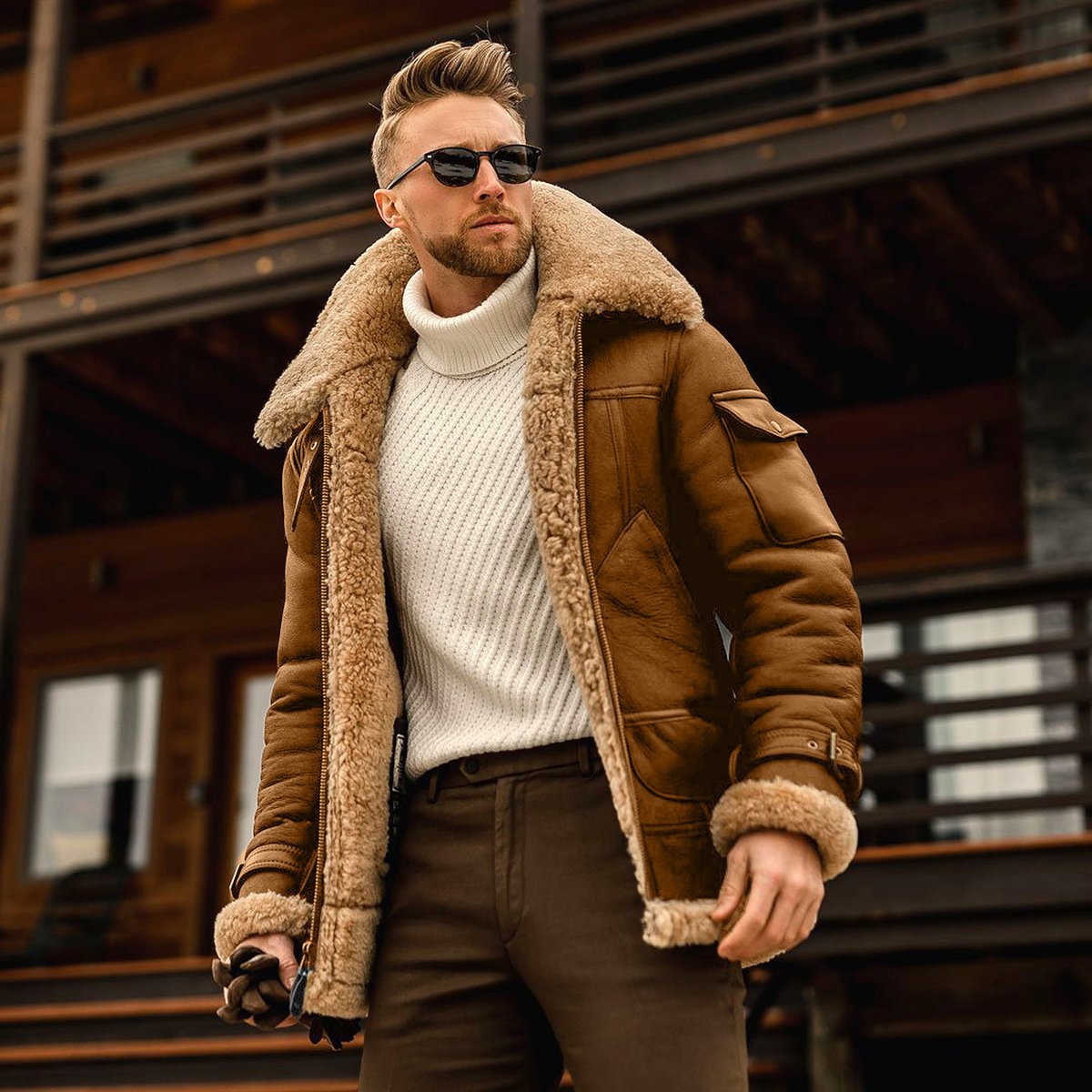 Bernd | Eleganter Wintermantel aus Kunstfell