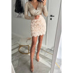 Rosa-Berta | Pailletten-Partykleid mit Fransen