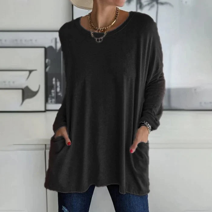 Susann | Pullover mit großen aufgesetzten Taschen