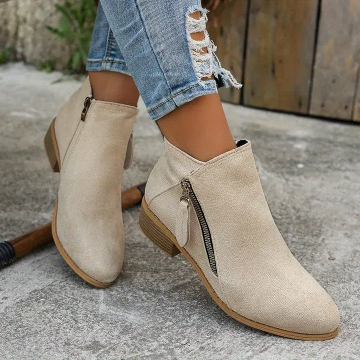 Dani | Trendige Wildlederstiefel mit Absatz