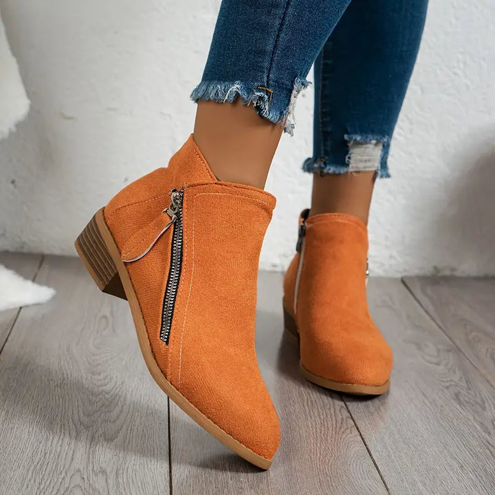 Dani | Trendige Wildlederstiefel mit Absatz