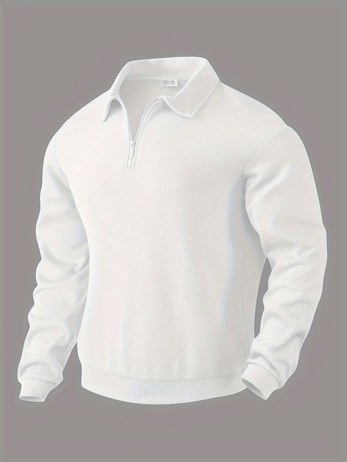 Finn | Geometrisches Design Vintage Reißverschluss Pullover