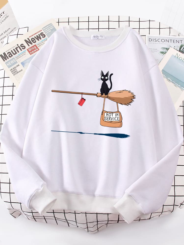 Lenja | Pullover mit Grafikdruck und gerippten Bündchen