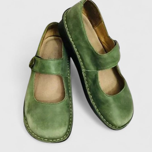 Berit | Riemenschuhe aus Leder mit runder Spitze