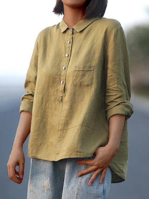 Vega | Oversized Leinen-Bluse