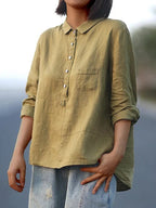 Vega | Oversized Leinen-Bluse