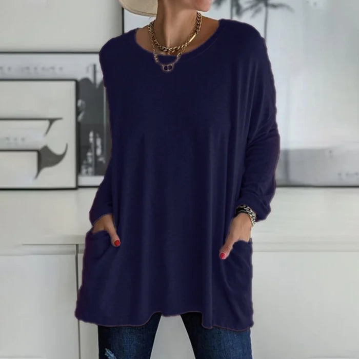 Susann | Pullover mit großen aufgesetzten Taschen