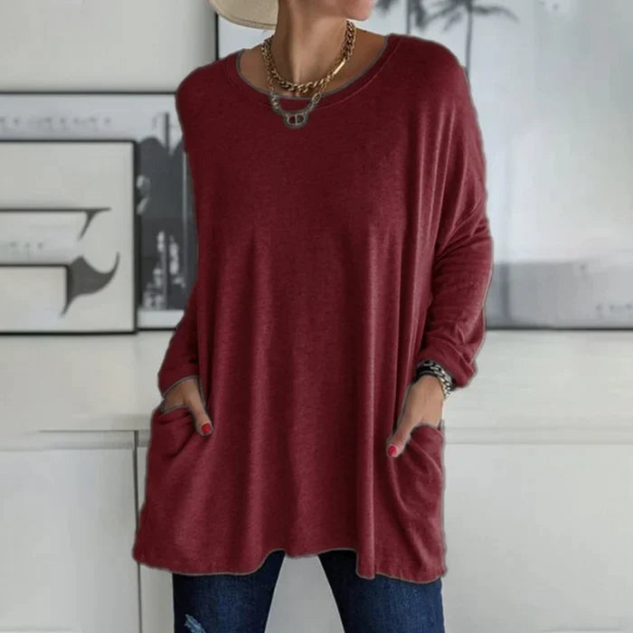 Susann | Pullover mit großen aufgesetzten Taschen