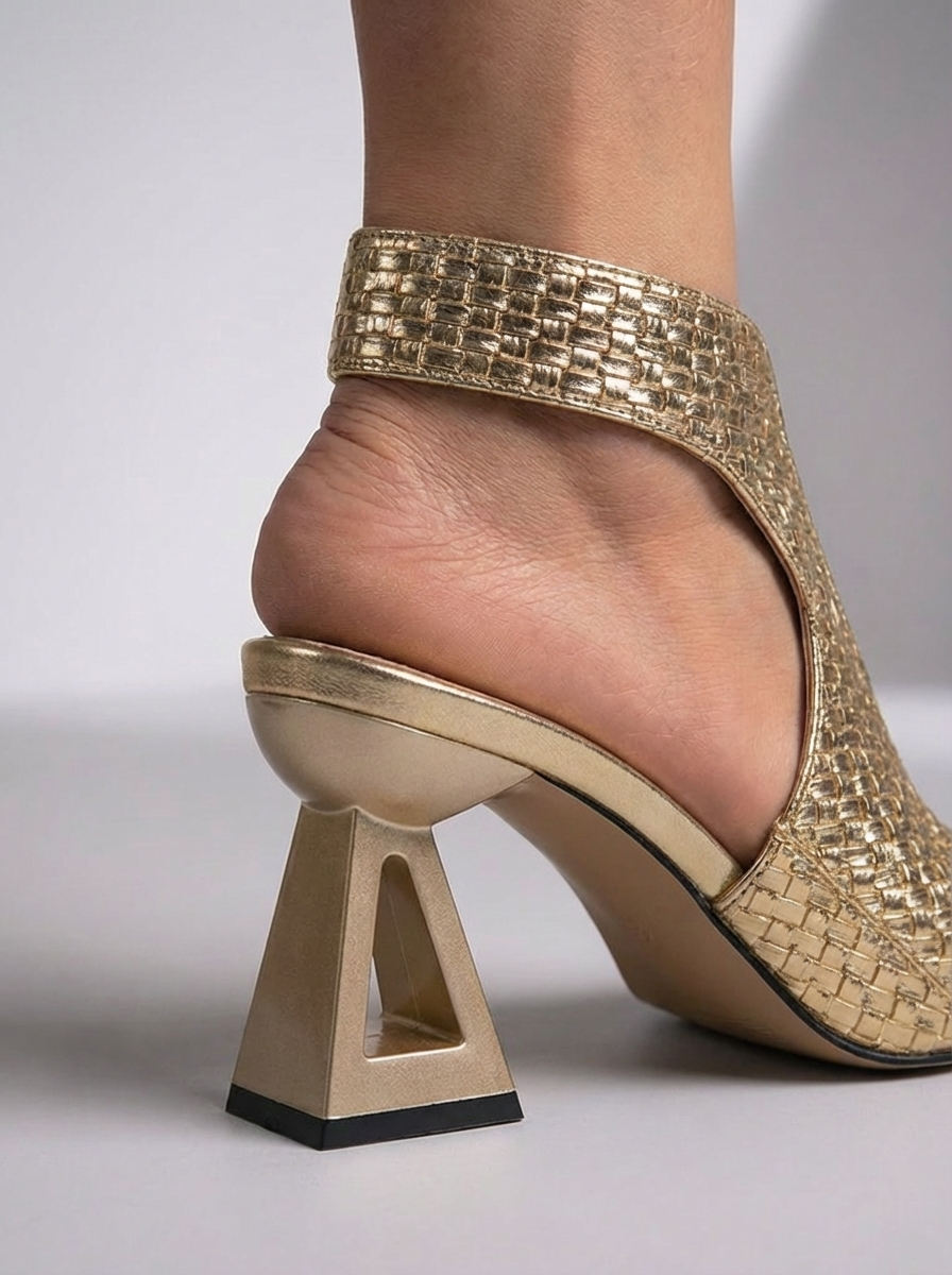 Aura | Geflochtene Heels mit Blockabsatz