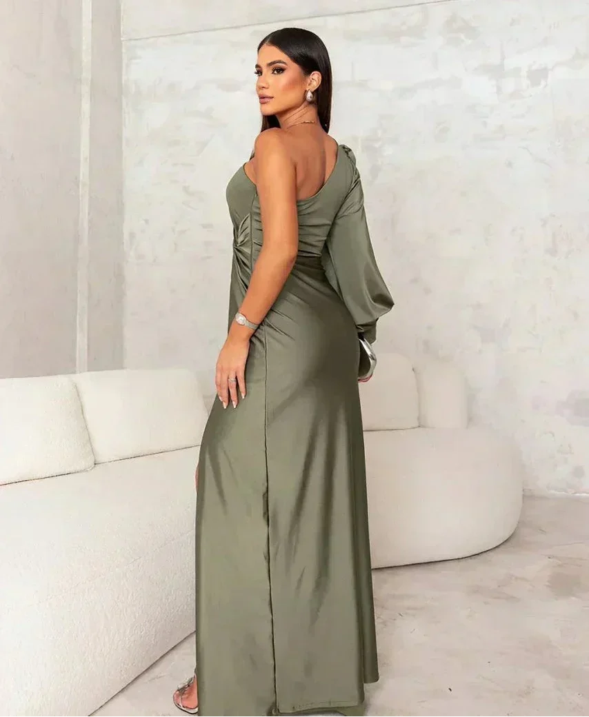 Janna | One-Shoulder-Abendkleid aus Satin