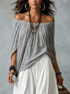 Femke | Zweiteiler-Set mit Off-Shoulder-Top und Laternenhose