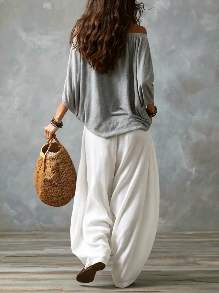 Femke | Zweiteiler-Set mit Off-Shoulder-Top und Laternenhose