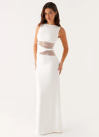 Nuria | Abendkleid mit Spitzen-Cut-outs