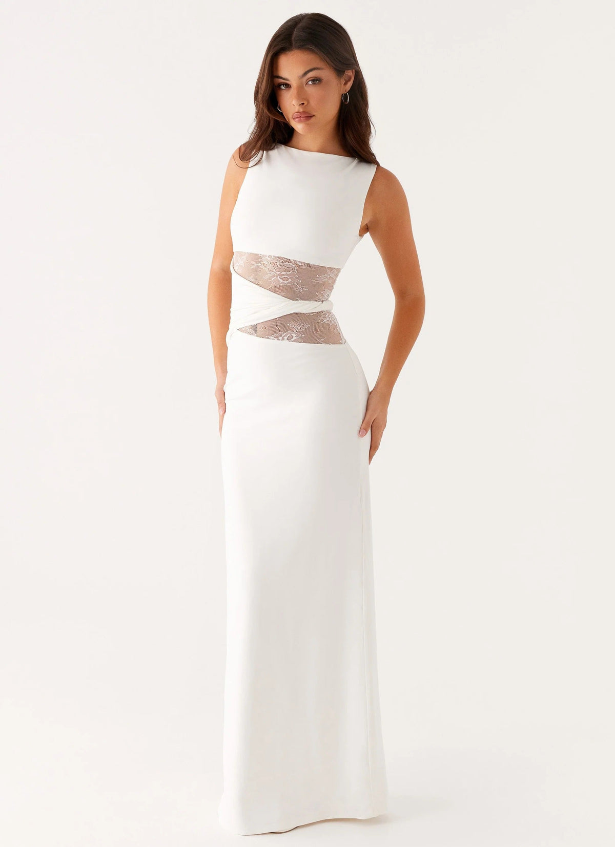 Nuria | Abendkleid mit Spitzen-Cut-outs
