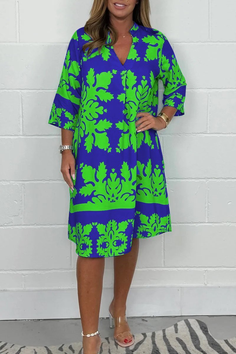 Niva | Glänzendes Frühlings-Midikleid