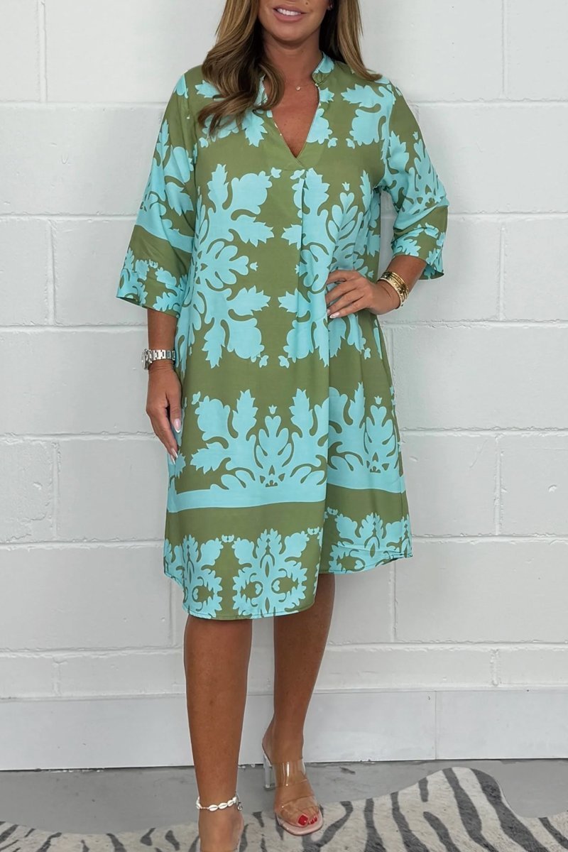Niva | Glänzendes Frühlings-Midikleid