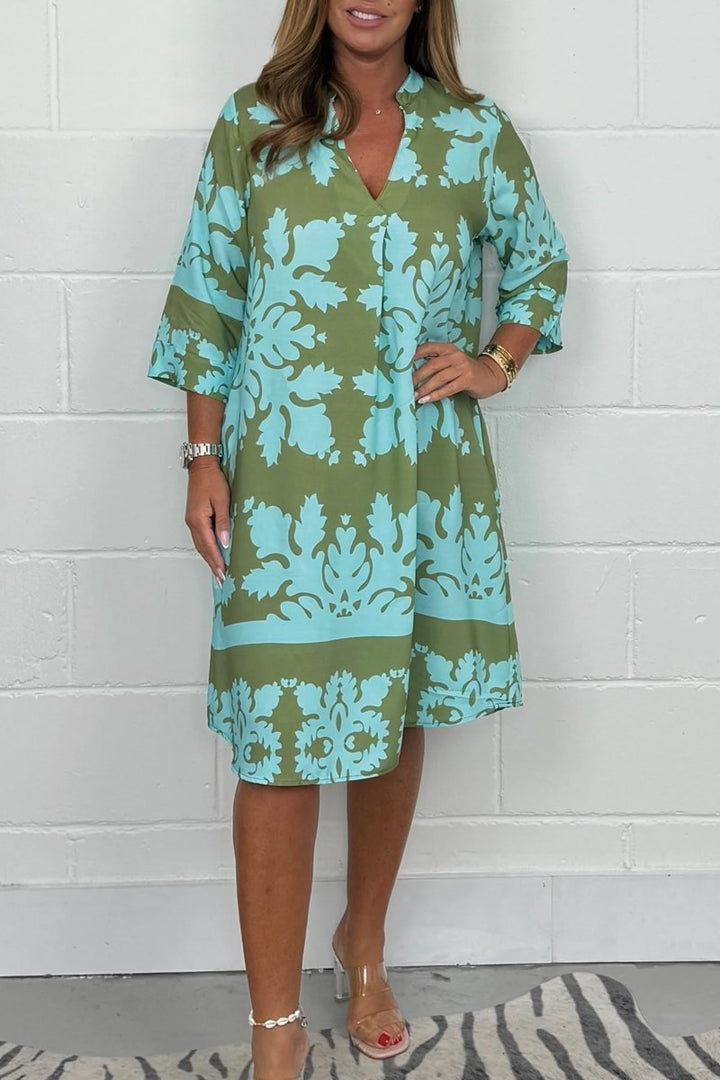 Niva | Glänzendes Frühlings-Midikleid
