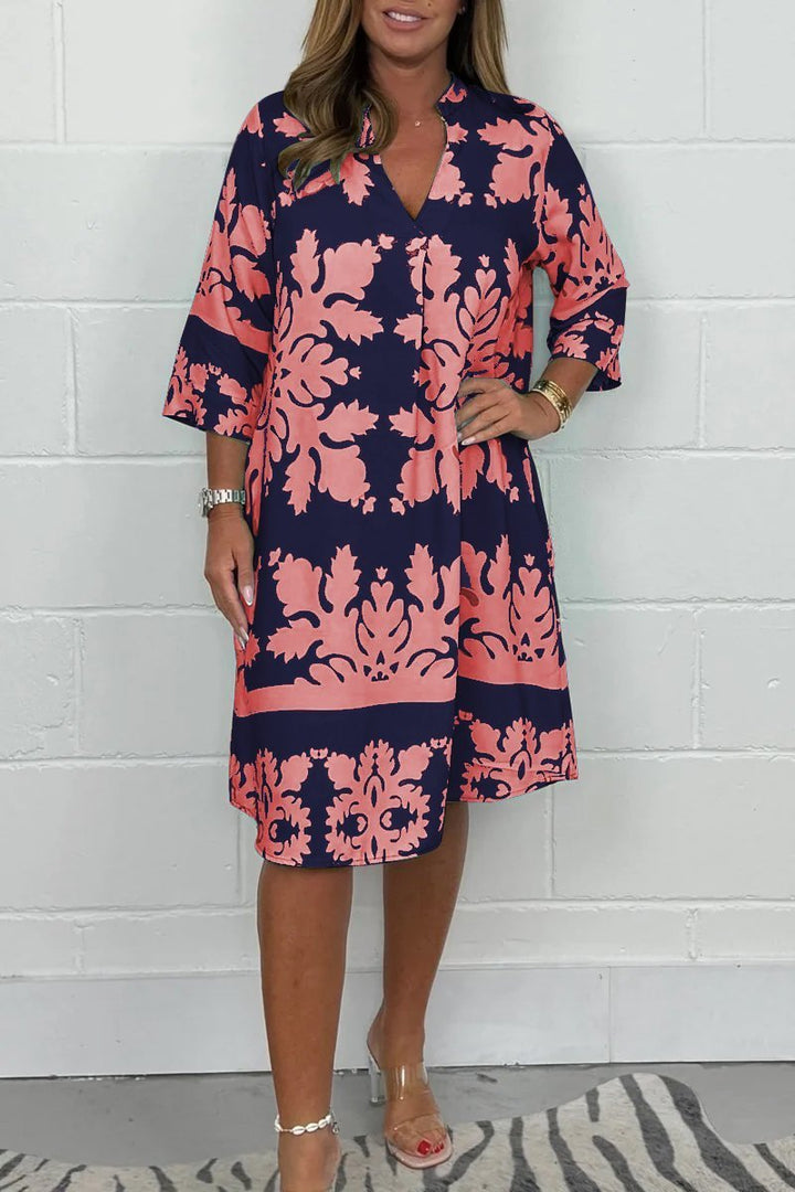 Niva | Glänzendes Frühlings-Midikleid