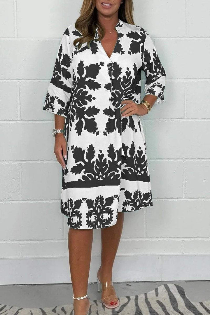 Niva | Glänzendes Frühlings-Midikleid