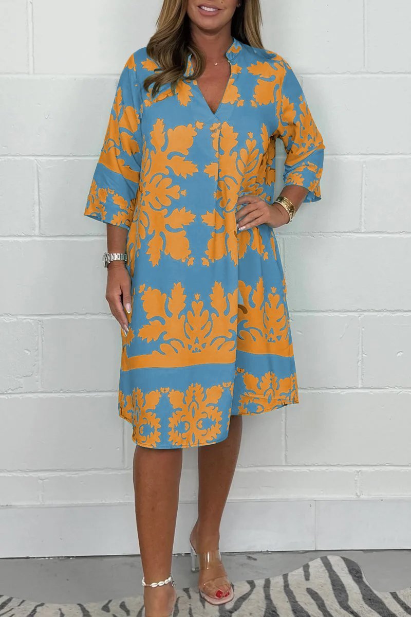 Niva | Glänzendes Frühlings-Midikleid