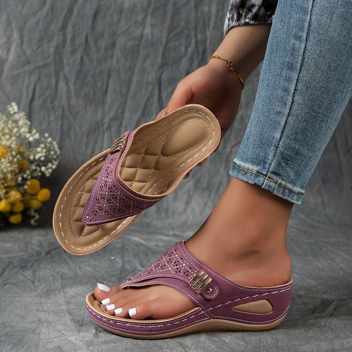 Mona | Bequeme Damen-Sandalen mit Keilabsatz
