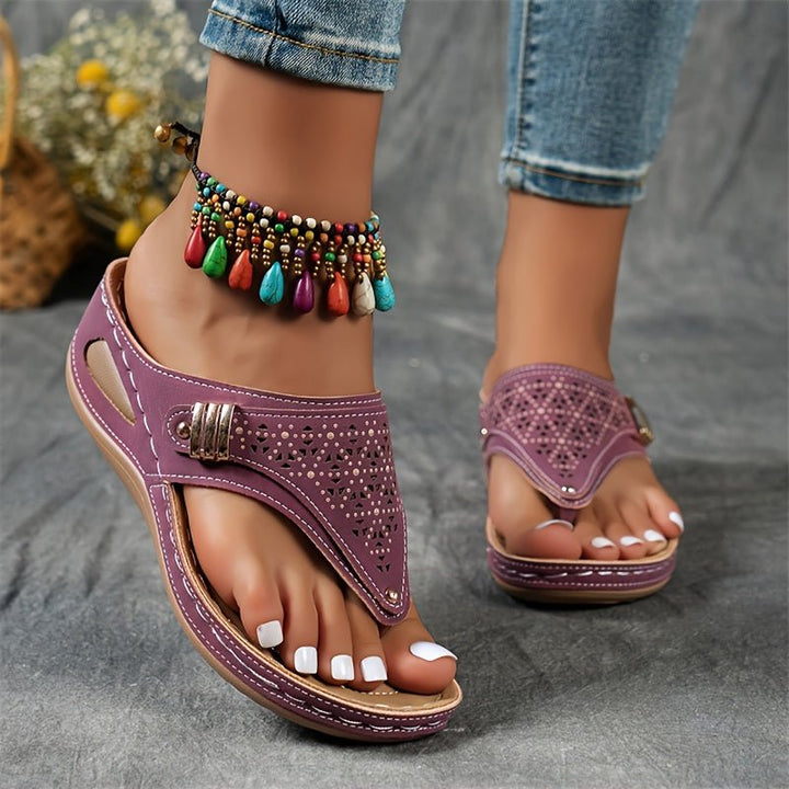 Mona | Bequeme Damen-Sandalen mit Keilabsatz