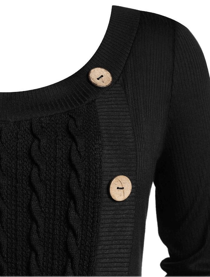 Bodil | Strickkleid mit Knopfleiste