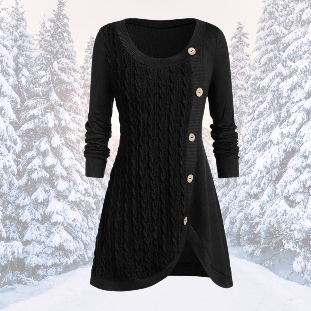 Bodil | Strickkleid mit Knopfleiste