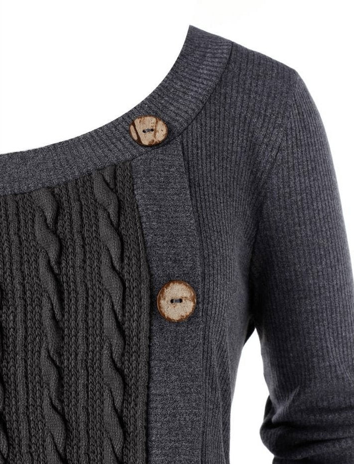 Bodil | Strickkleid mit Knopfleiste