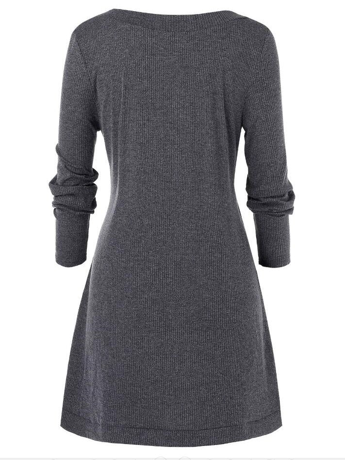 Bodil | Strickkleid mit Knopfleiste