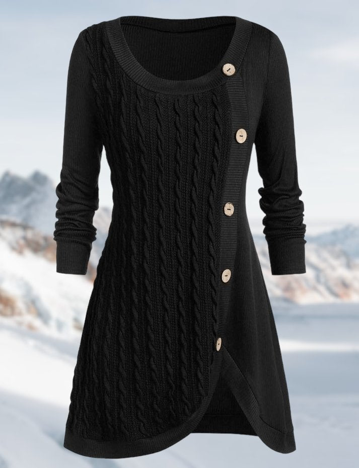 Bodil | Strickkleid mit Knopfleiste