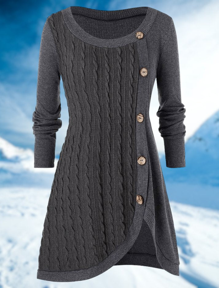 Bodil | Strickkleid mit Knopfleiste
