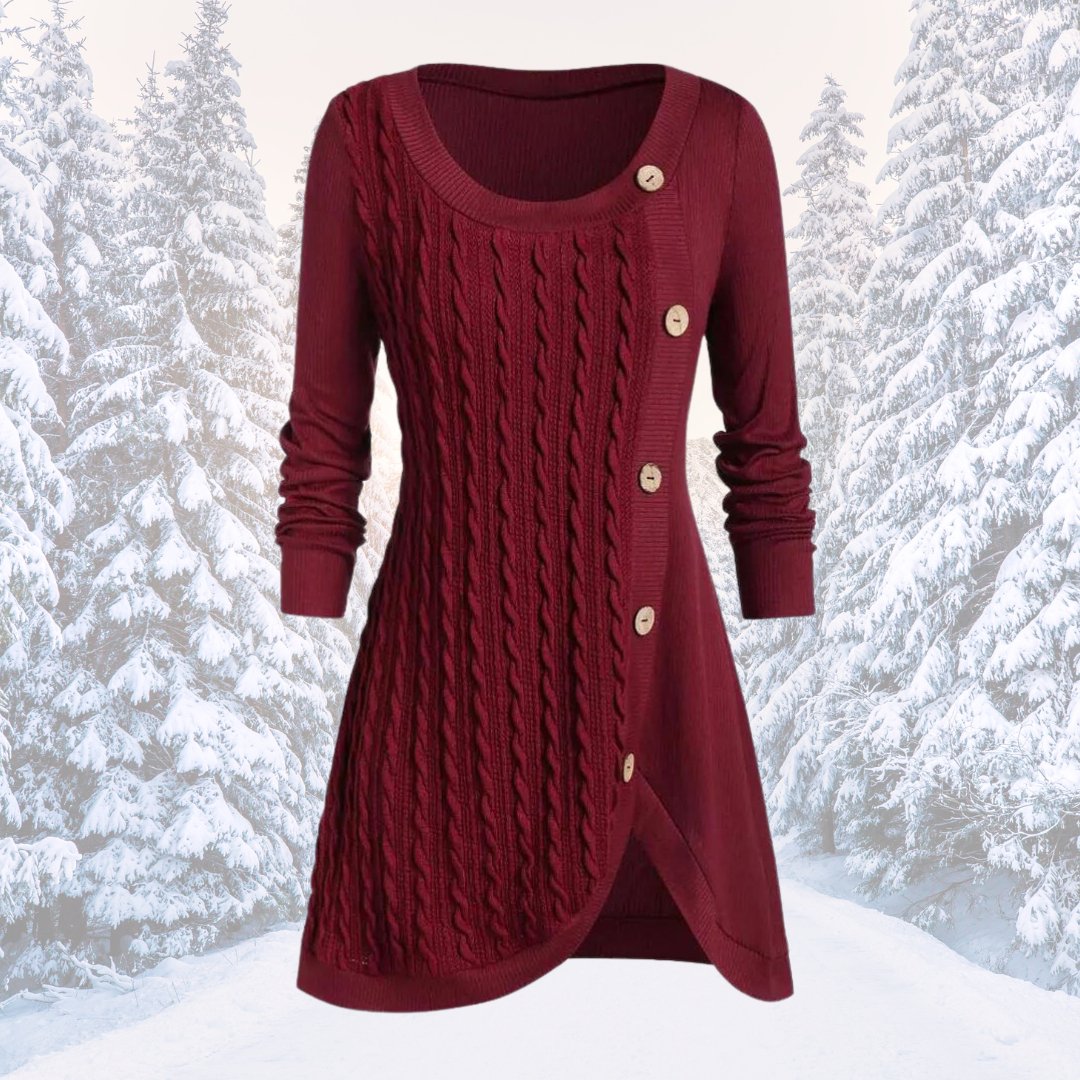 Bodil | Strickkleid mit Knopfleiste