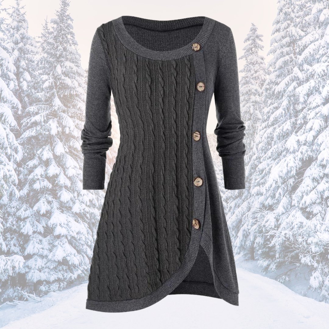 Bodil | Strickkleid mit Knopfleiste