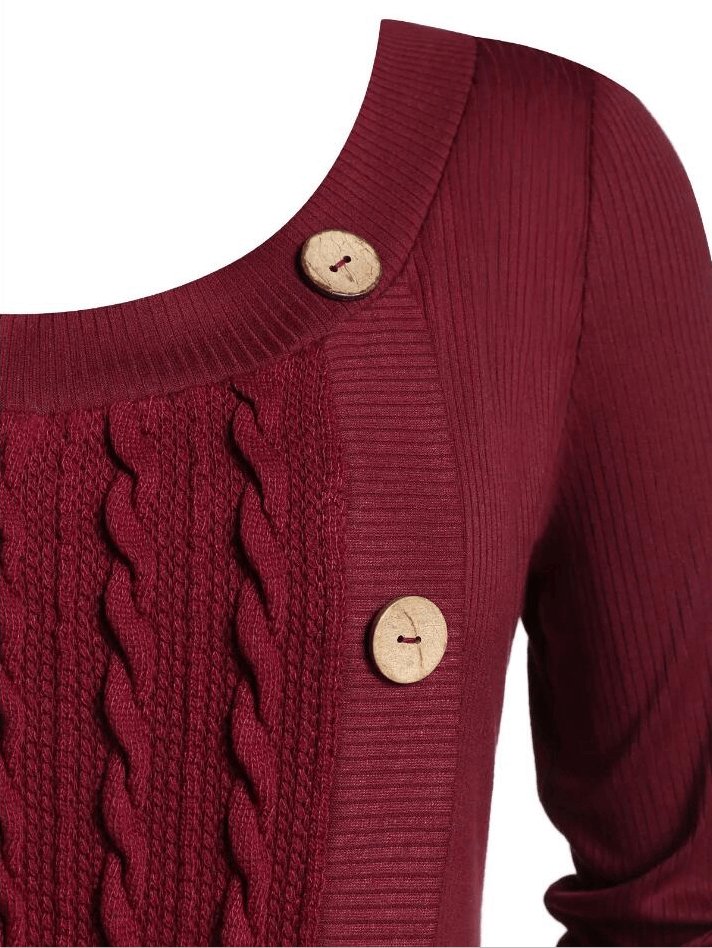 Bodil | Strickkleid mit Knopfleiste