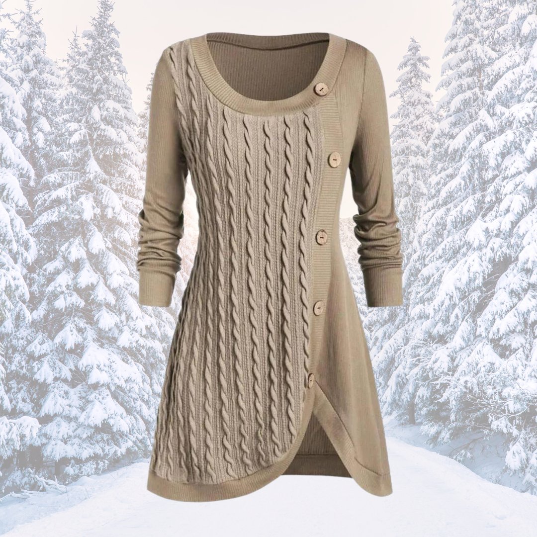 Bodil | Strickkleid mit Knopfleiste