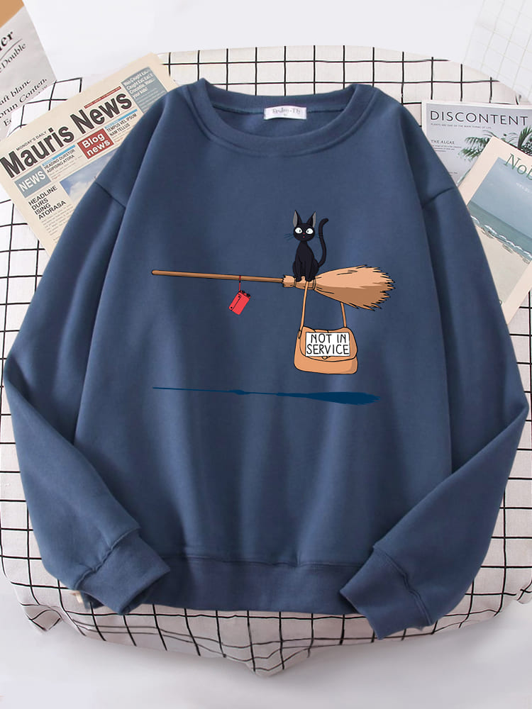 Lenja | Pullover mit Grafikdruck und gerippten Bündchen