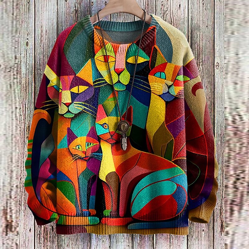 Zora | Strickpullover mit Graffiti-Print