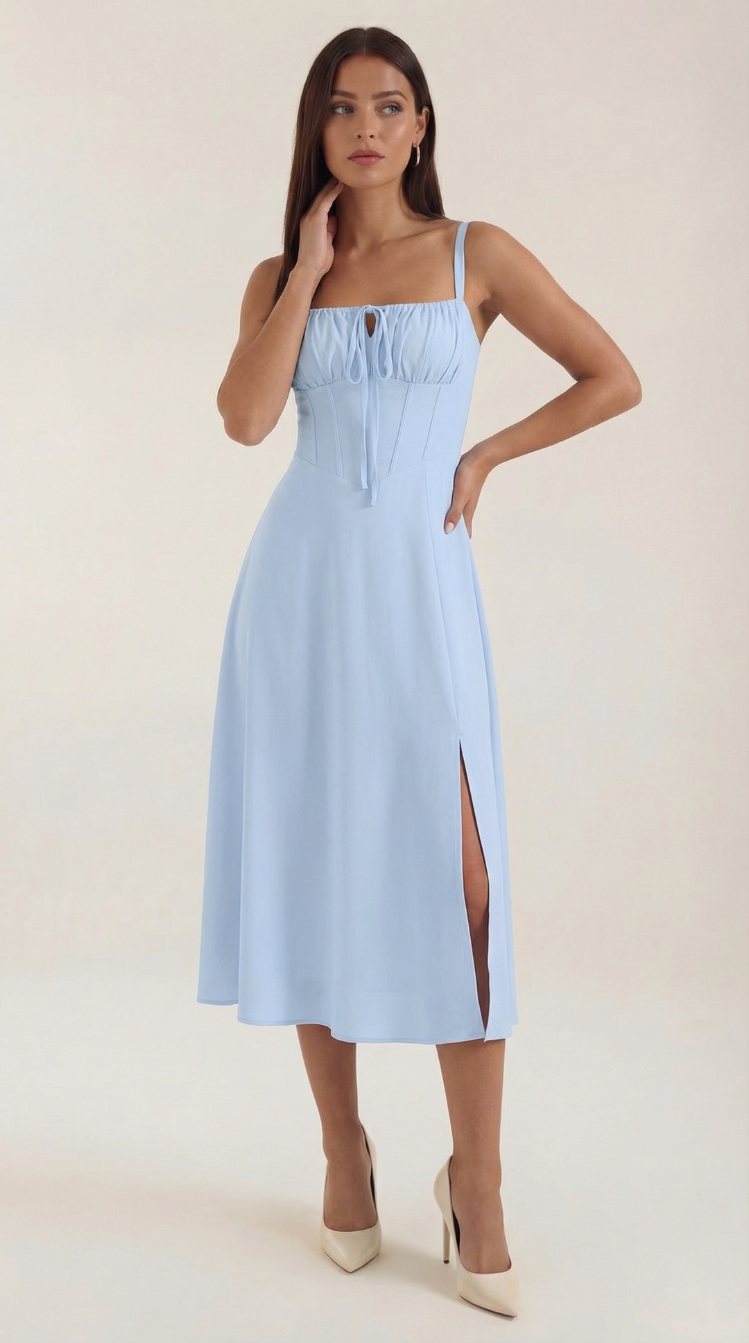 Elvira | Midikleid mit Schnürung