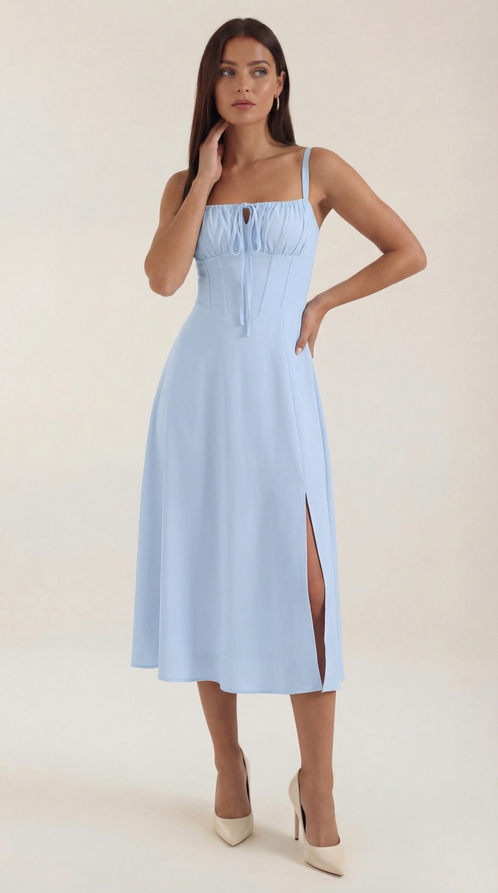 Elvira | Midikleid mit Schnürung