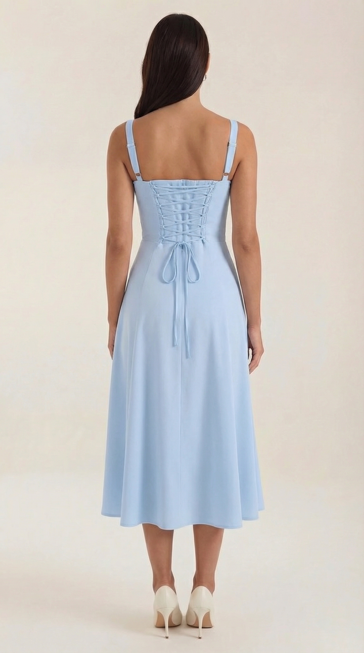 Elvira | Midikleid mit Schnürung